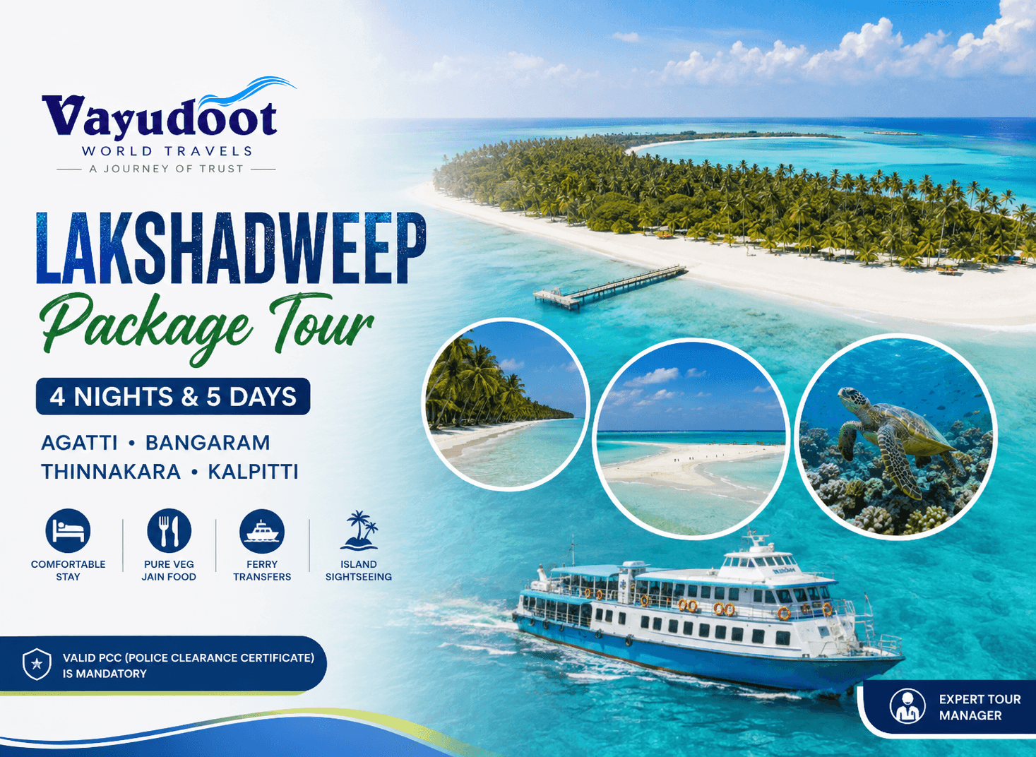 Lakshadweep Tour Package 4 Nights  5 Days  Agatti Bangaram Thinnakara  Kalpitti Island Tour