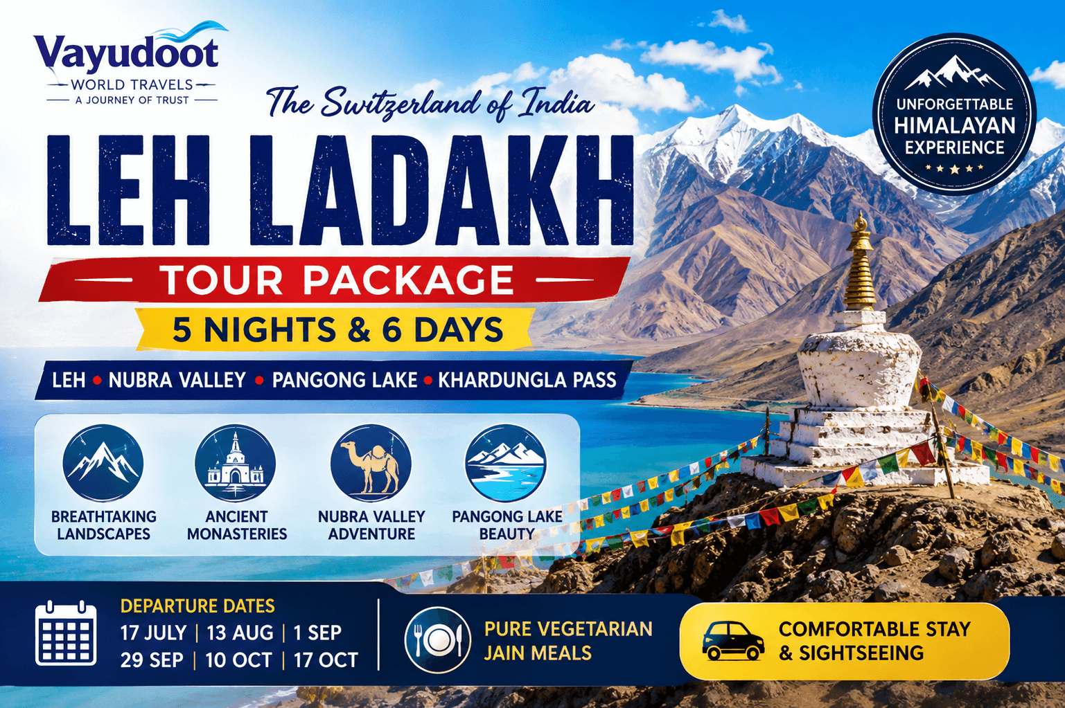 Leh Ladakh Tour Package  5 Nights 6 Days